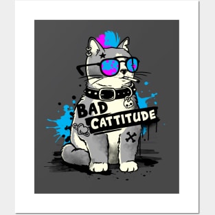 Bad cattitude graffiti Posters and Art